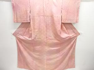 源氏車青海波模様織り出し付け下げ色無地着物